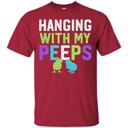 Hanging With My Peeps Funny Easter Day T-shirt Cardinal