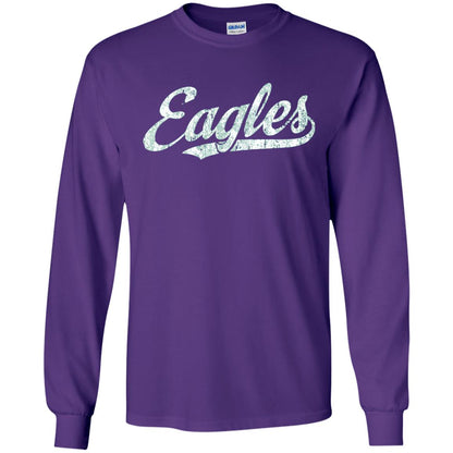 Eagles Mascot T-shirt Vintage Sports Name Purple
