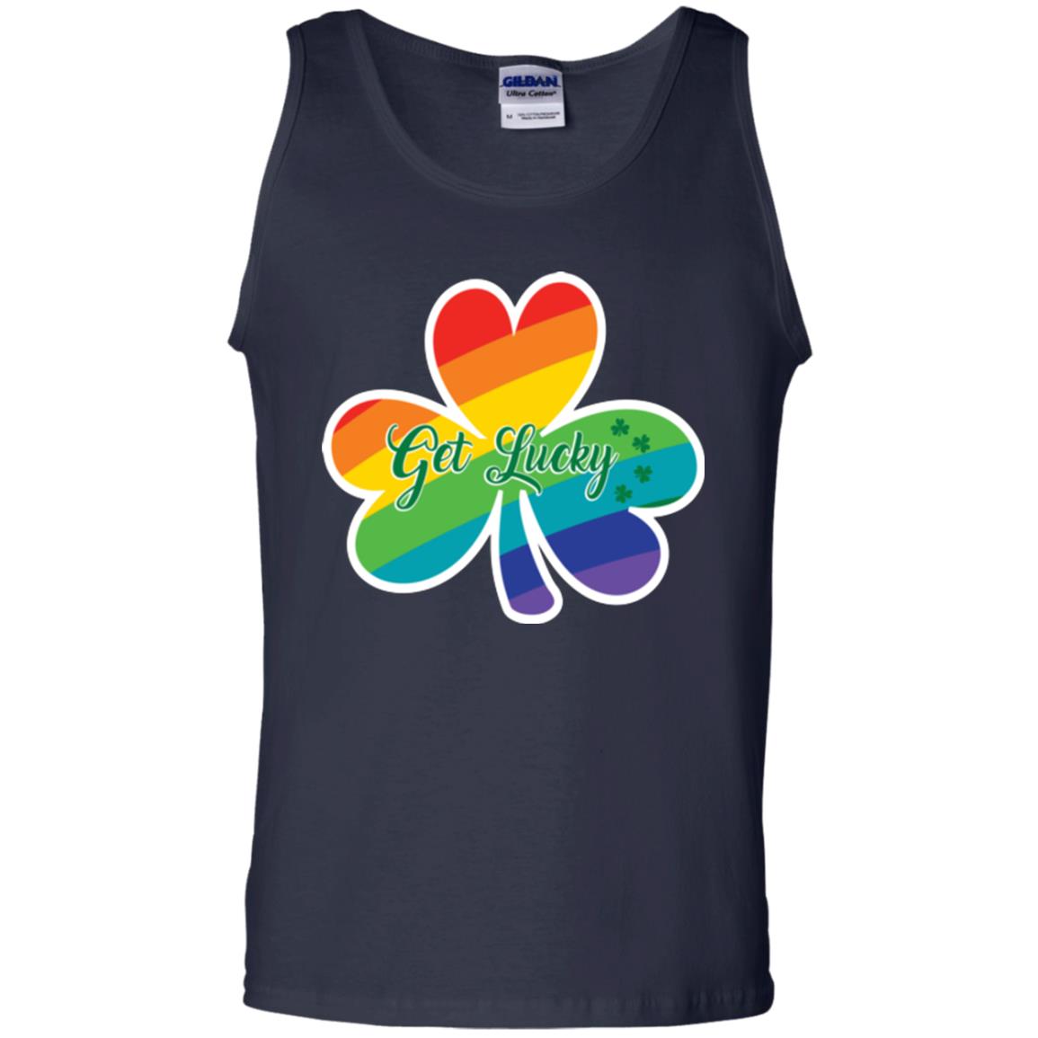 Lgbt T-shirt Shamrock Get Lucky Navy