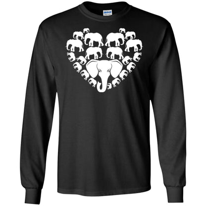 Elephant Lovers T-shirt Special Elephant Heart Black