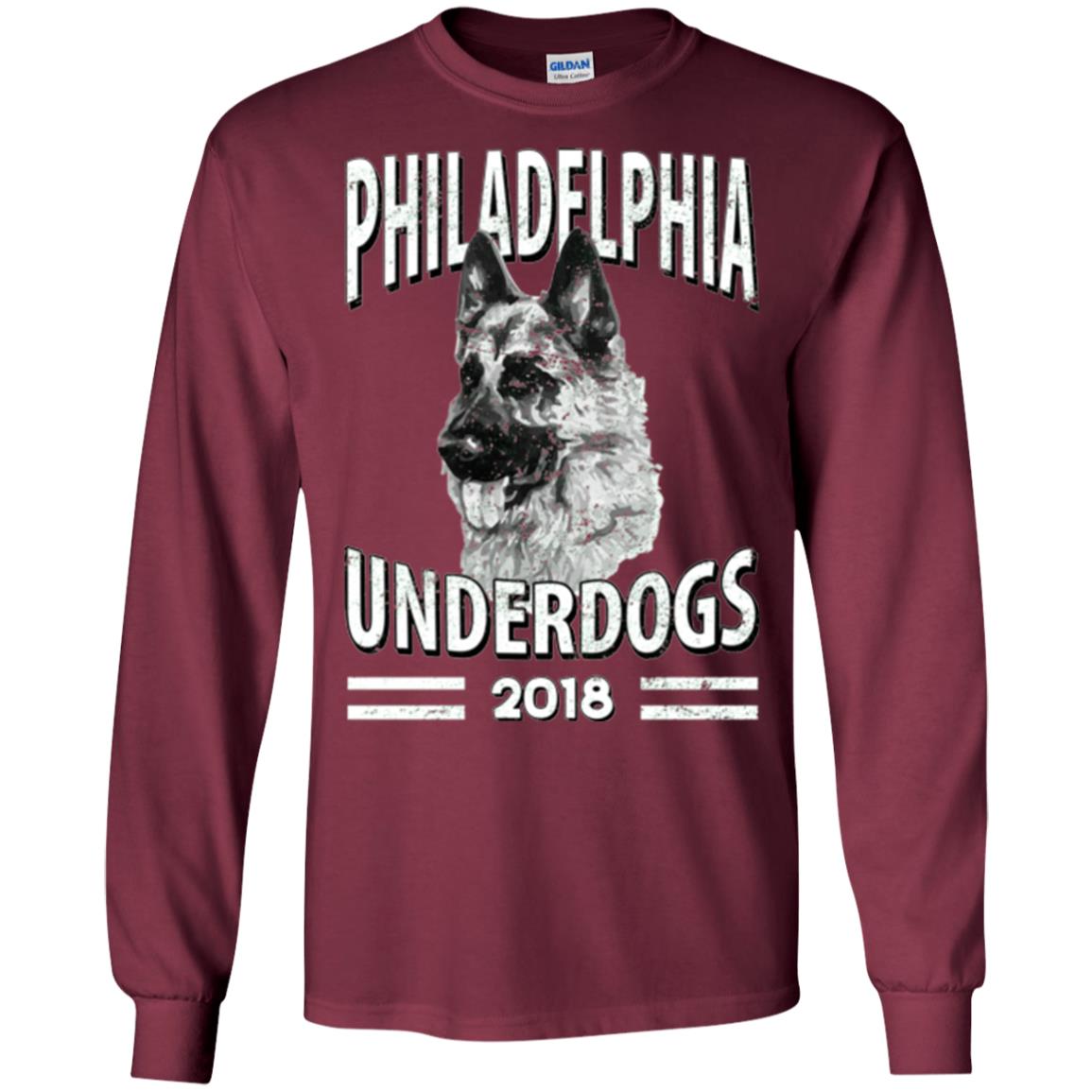 Dog Lover T-shirt Philadelphia Underdogs 2018 T-shirt Maroon