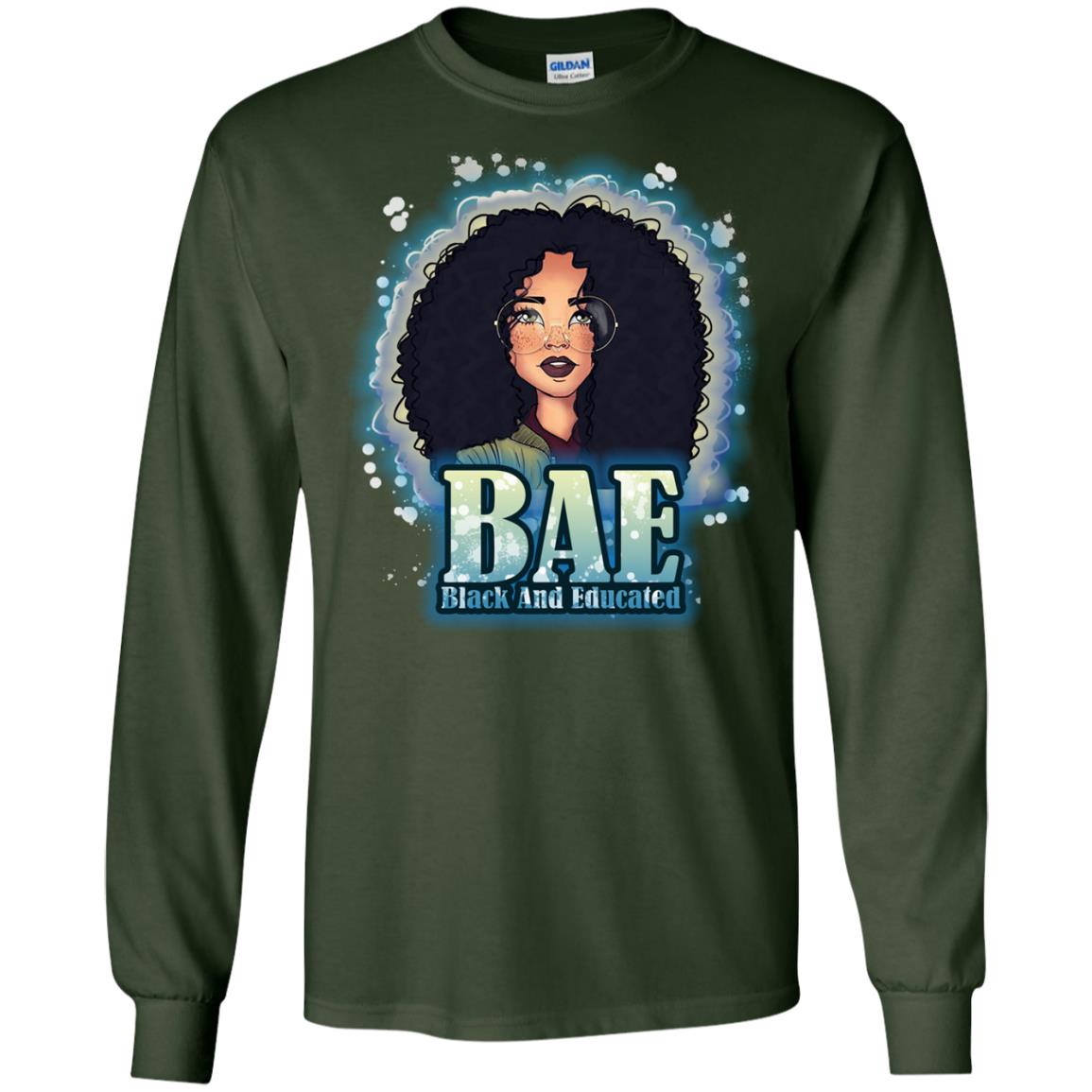 Bae Shirt Black And Educated Forest Green