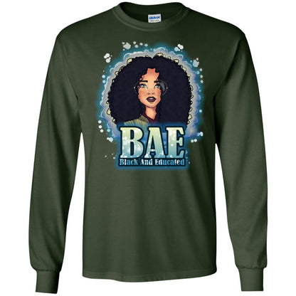 Bae Shirt Black And Educated Forest Green