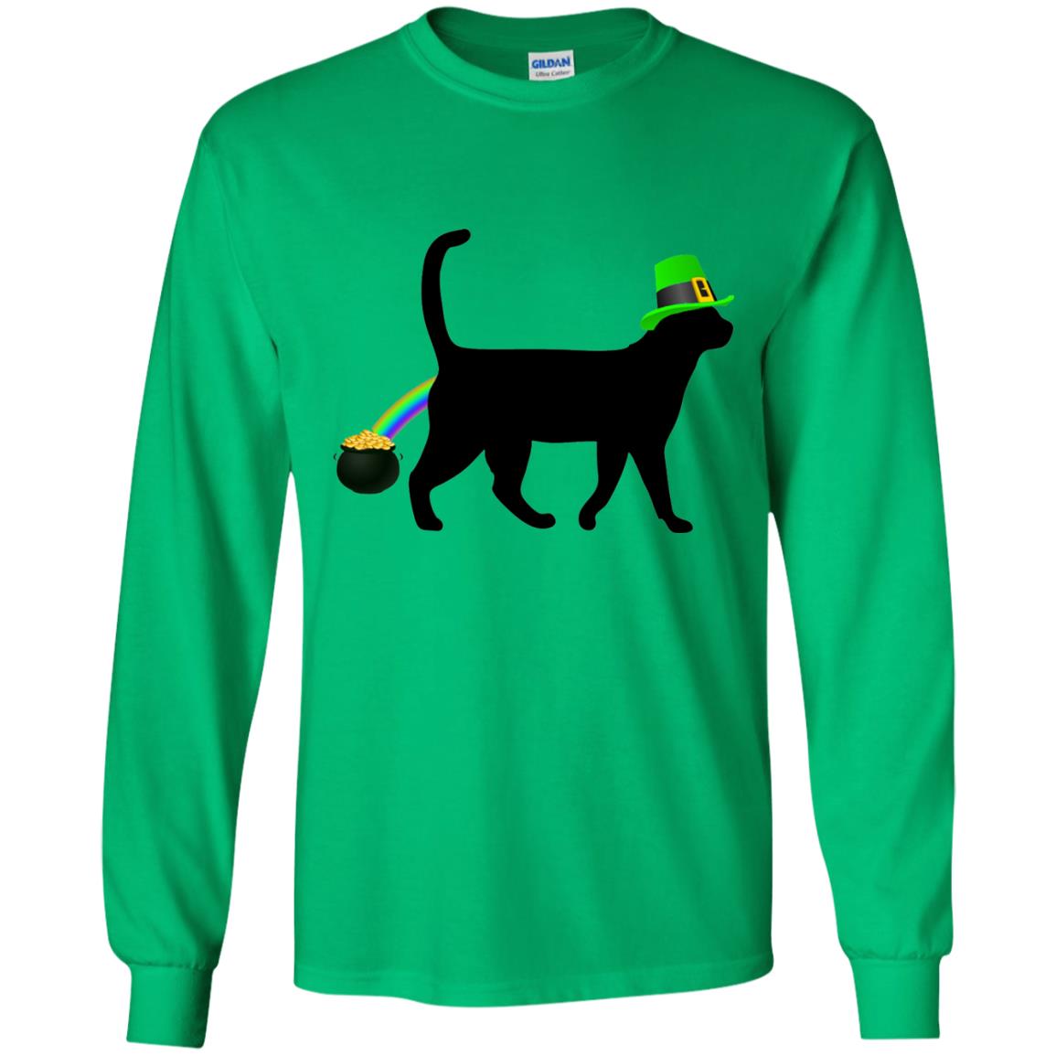 Cat Leprechaun Funny Cat Saint Patrick_s Day T-shirt Irish Green