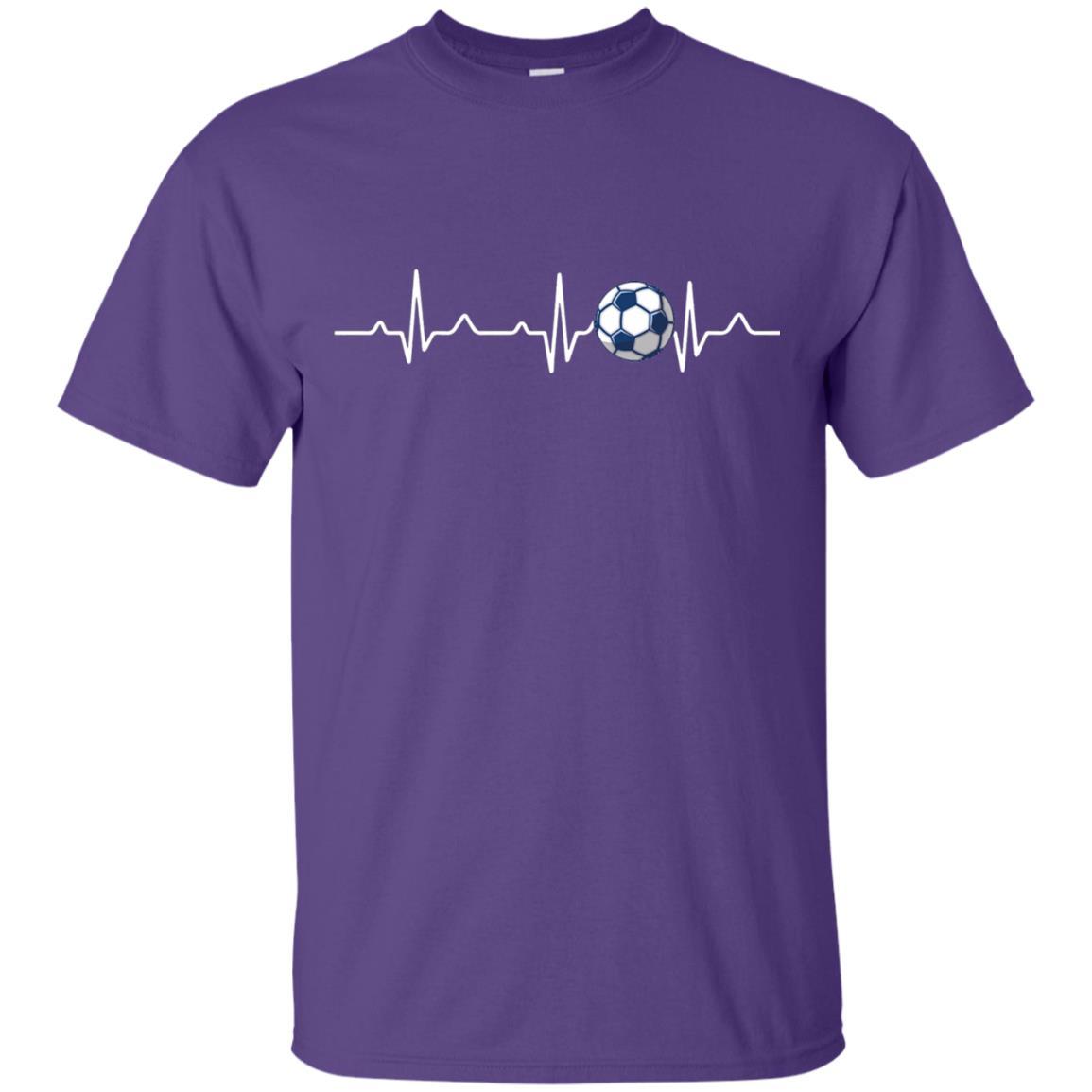 Heartbeat Soccer Lover T-shirt Purple