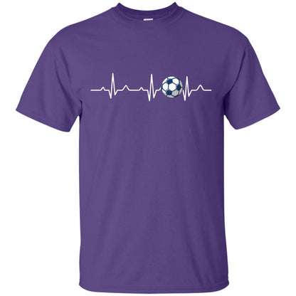 Heartbeat Soccer Lover T-shirt Purple