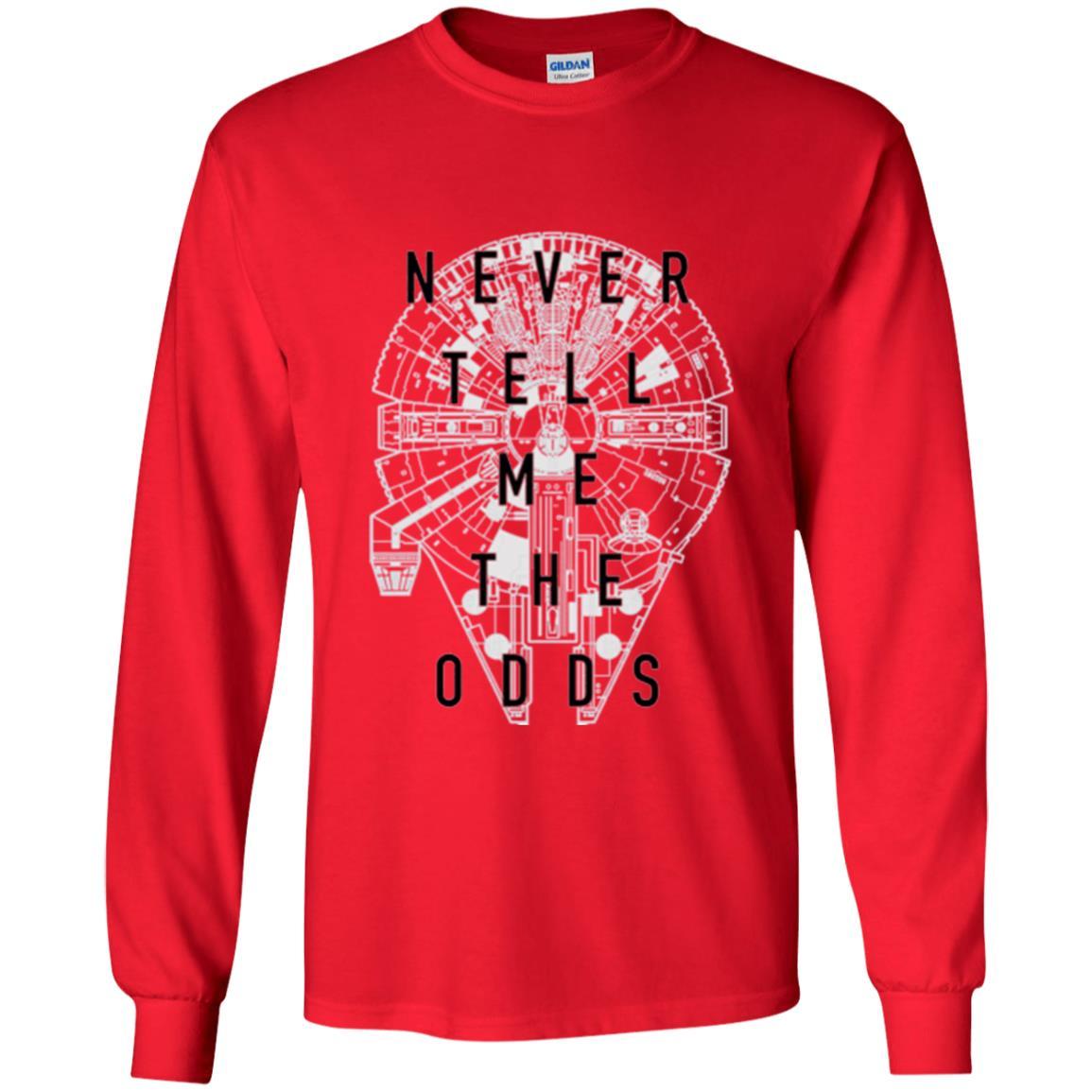 Film T-shirt Falcon Never Tell Me The Odds T-shirt Red
