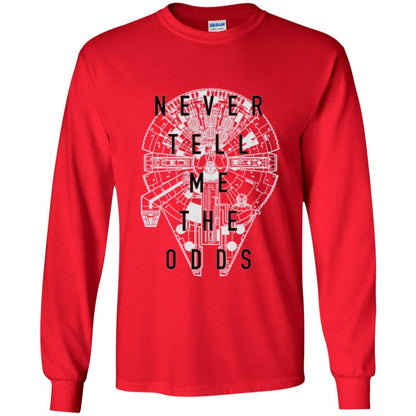 Film T-shirt Falcon Never Tell Me The Odds T-shirt Red