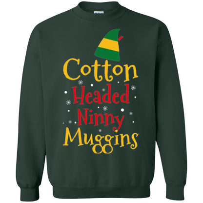 Funny Elf T-shirt Cotton Headed Ninny Muggins Forest Green