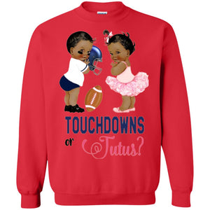 Ethnic Touchdowns Or Tutus Gender Reveal Party Football Lover T-shirt