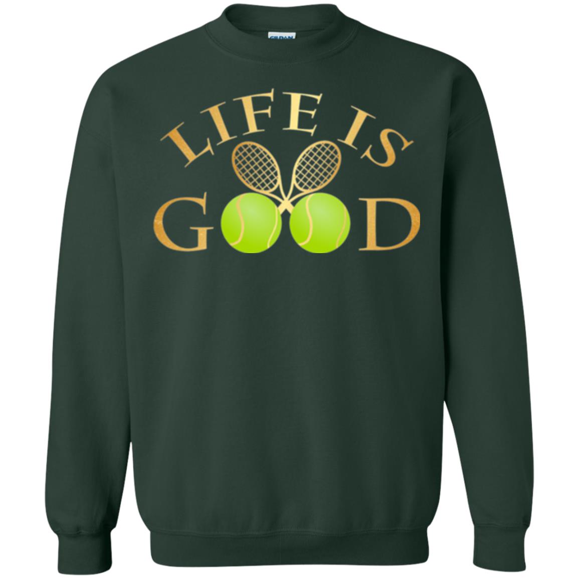 Tennis Lovers T-shirt Life Is Good Forest Green