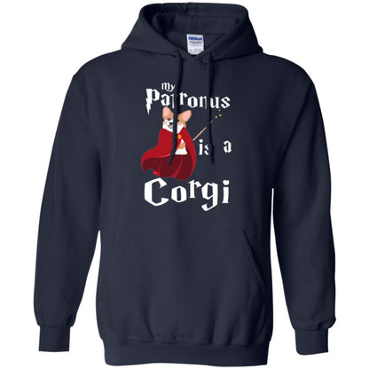 Dog Lover T-shirt My Patronus Is A Corgi Navy