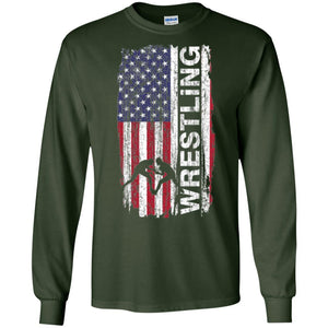 Usa Flag Wrestling T-shirt