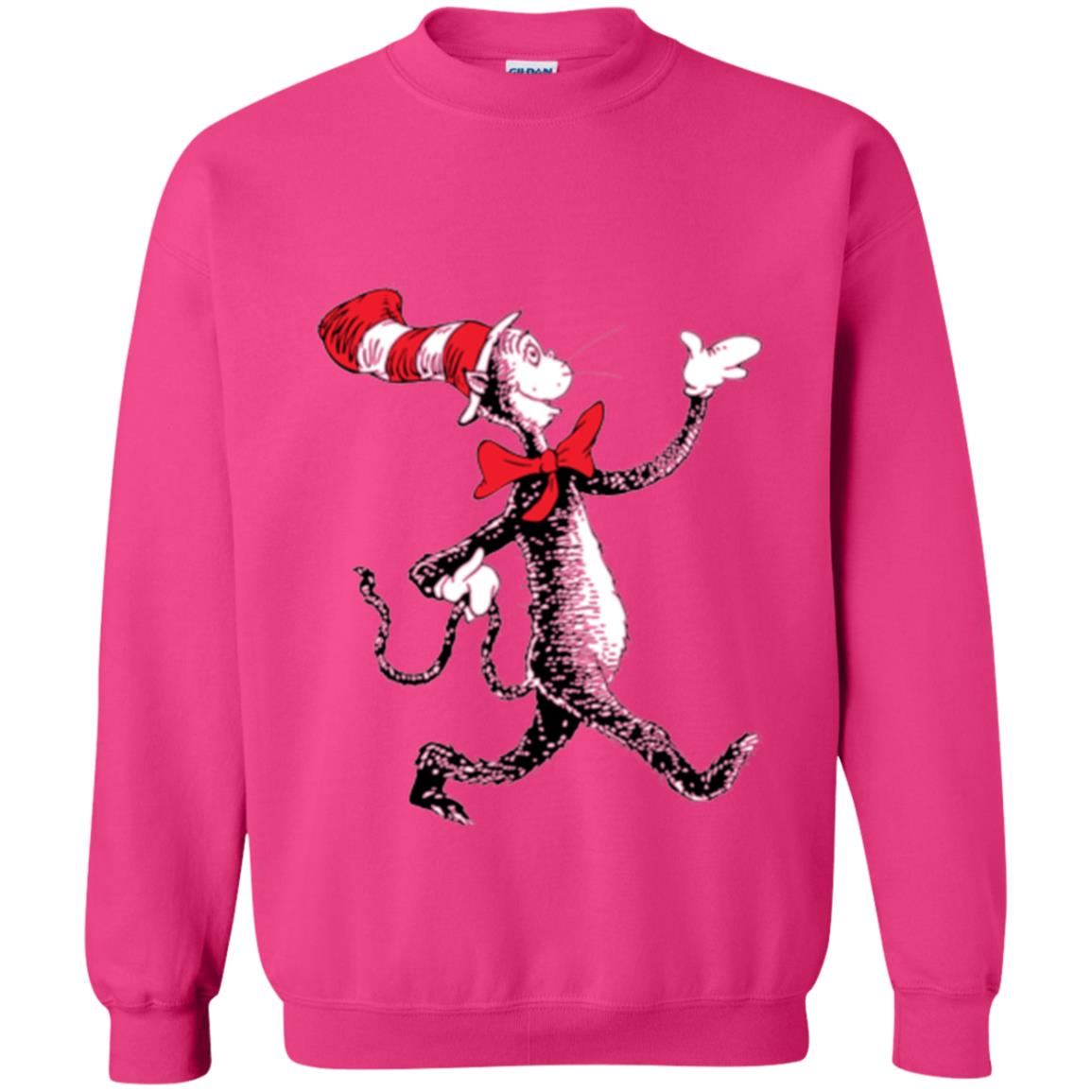 Dr. Seuss Strolling Cat Autism Awareness T-shirt Heliconia