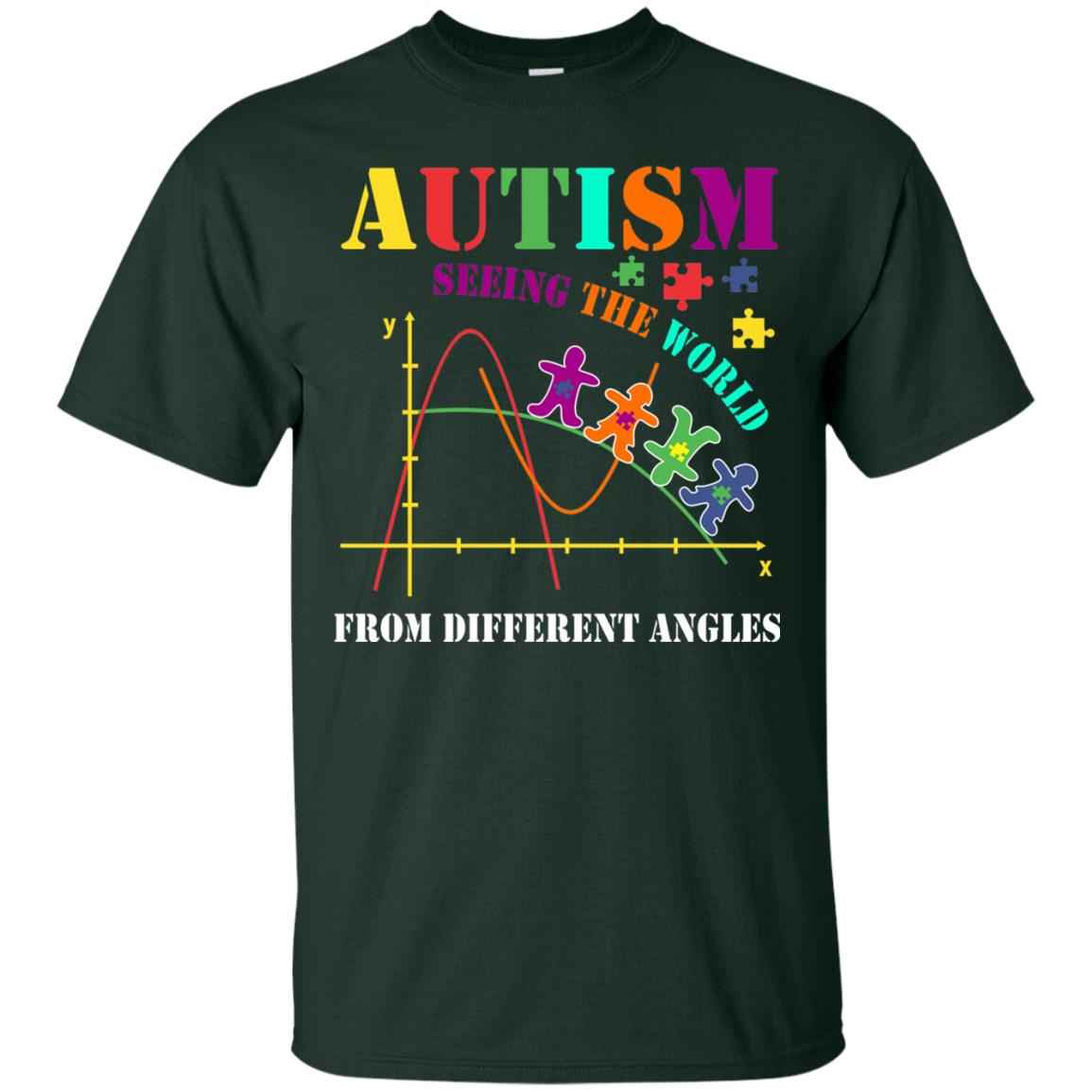 Seeing The World From Different Angles Autism Awareness T-shirt Forest