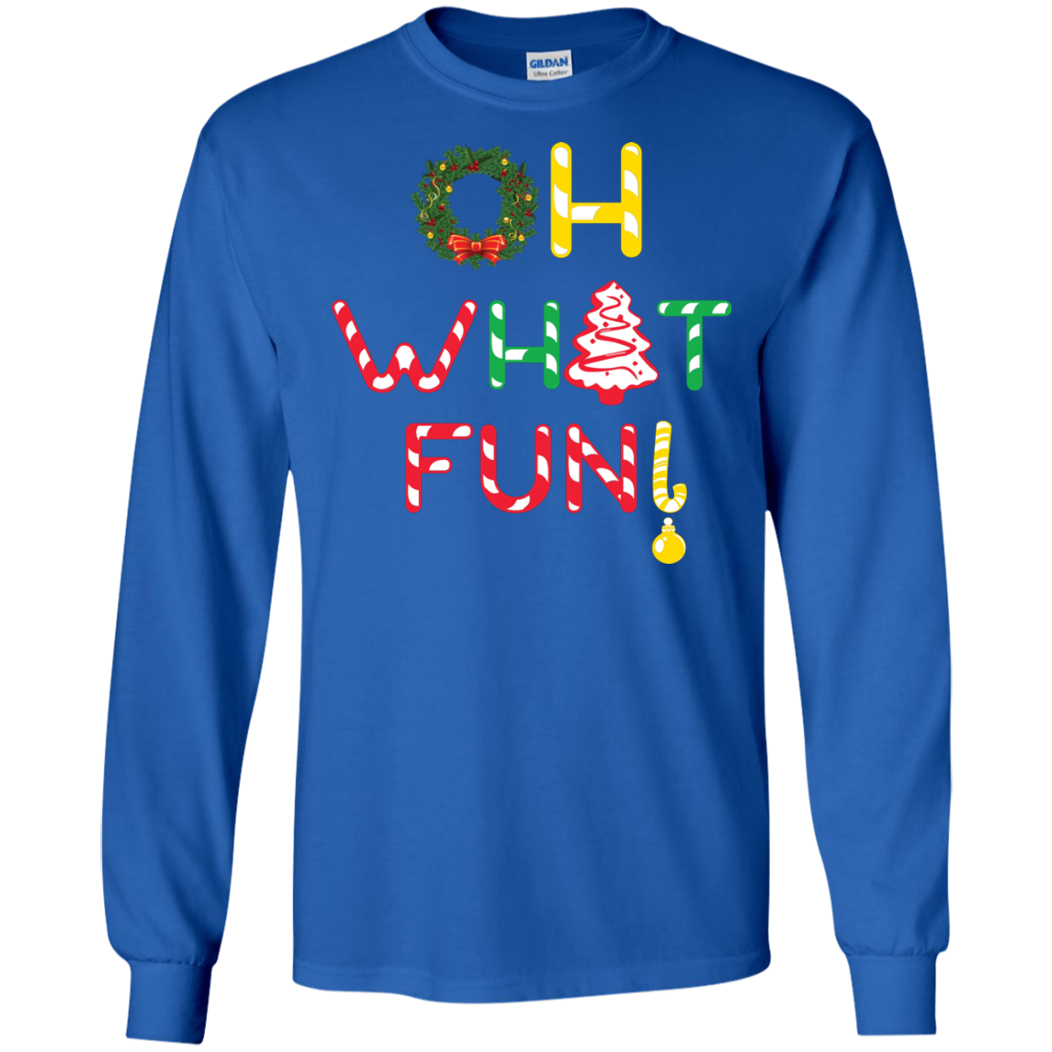 Christmas T-shirt Oh What Fun Royal