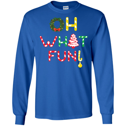 Christmas T-shirt Oh What Fun Royal