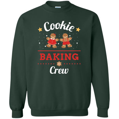 Christmas T-shirt Gingerbread Cookie Baking Crew Forest Green