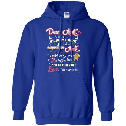 Dear Aunt Thank For Being My Aunt Christmas Holiday T-shirt Royal