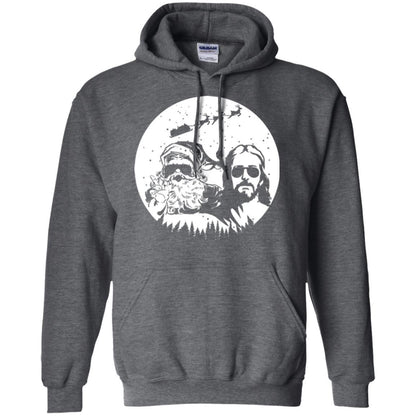 Christmas T-shirt Jesus And Santa Claus Dark Heather