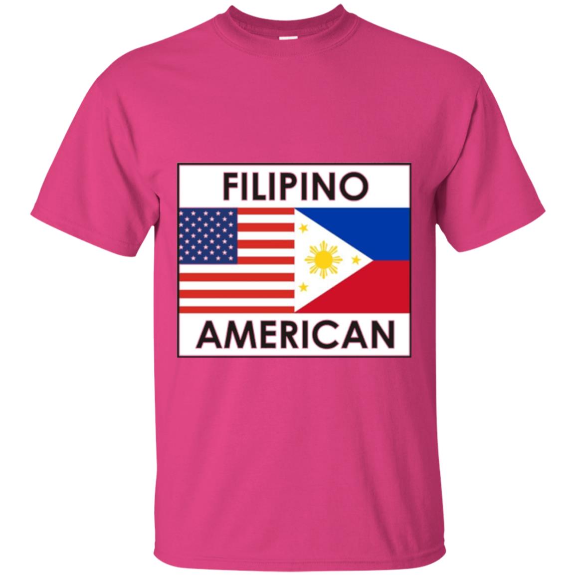 Filipino American T-shirt Philippines Usa Flags Heliconia
