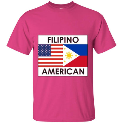 Filipino American T-shirt Philippines Usa Flags Heliconia
