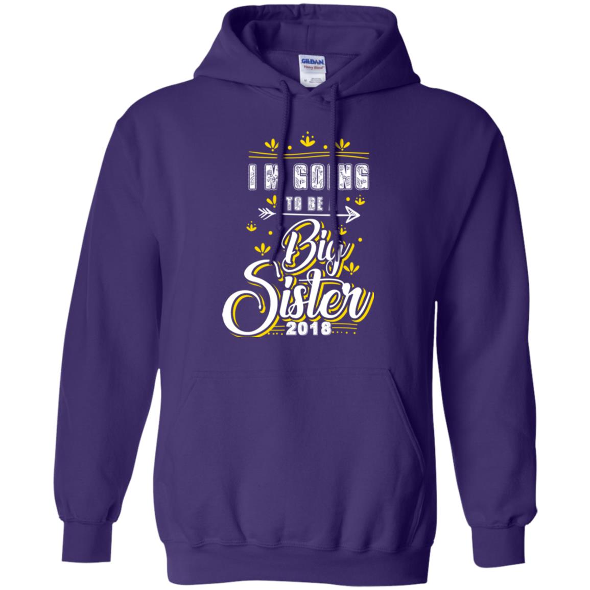 Family T-shirt I'm Going To Be A Big Sister 2018 Purple