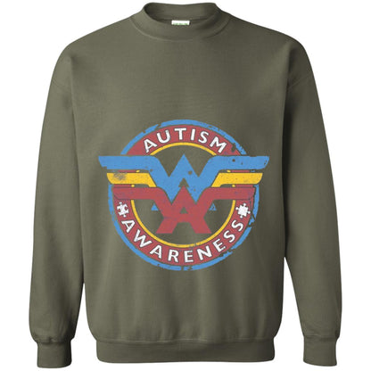Autism Awareness T-shirt Military Green