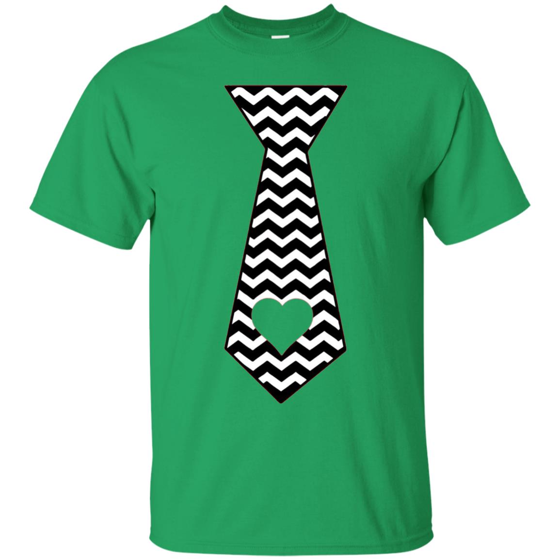 Valentines Day T-shirt Tie Heart Irish Green