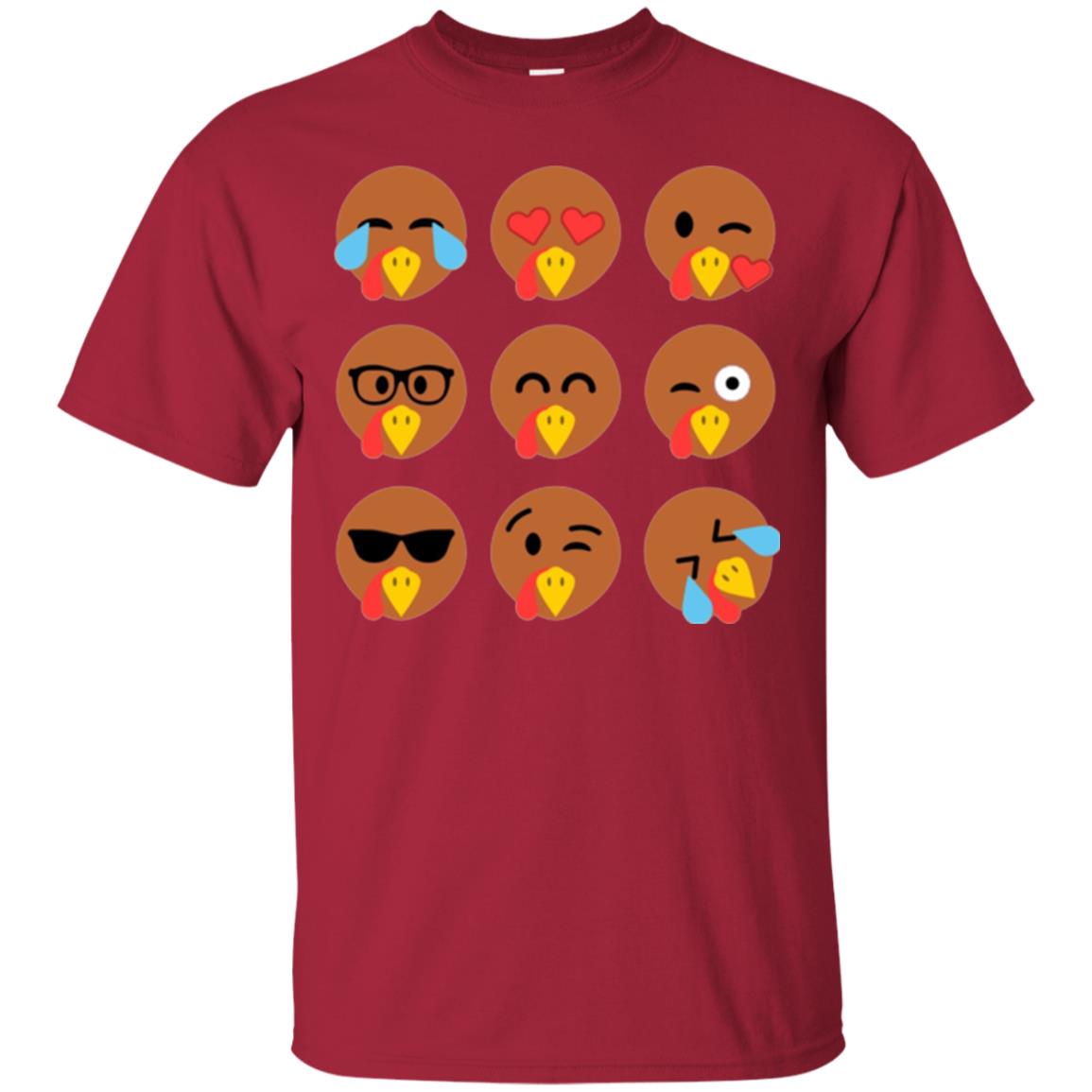 Thanksgiving T-shirt Turkey Emojis Cardinal