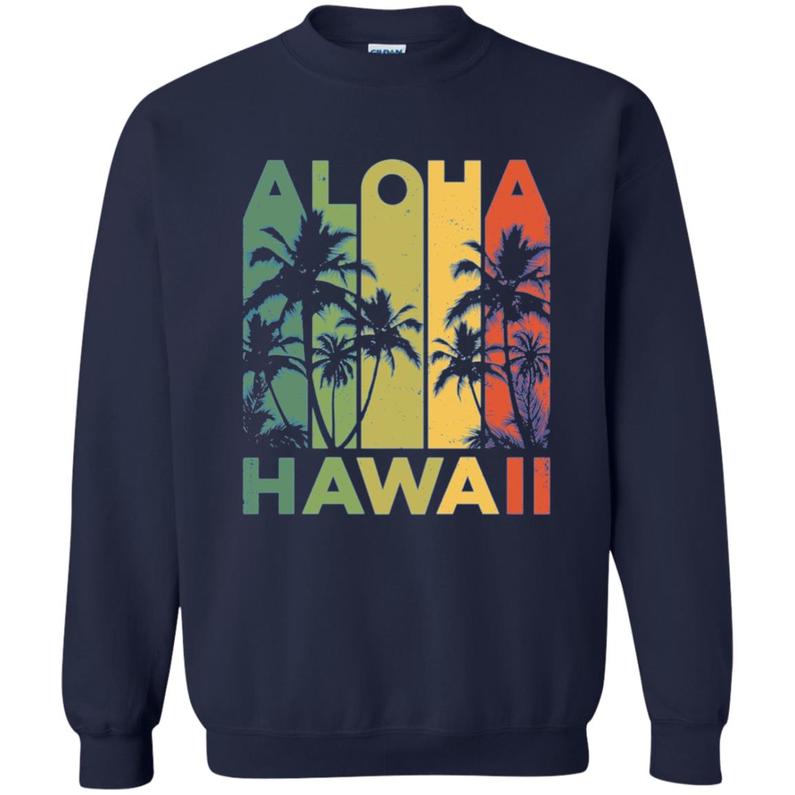 Vintage Hawaiian Islands Tee Hawaii Aloha State T-shirt Navy