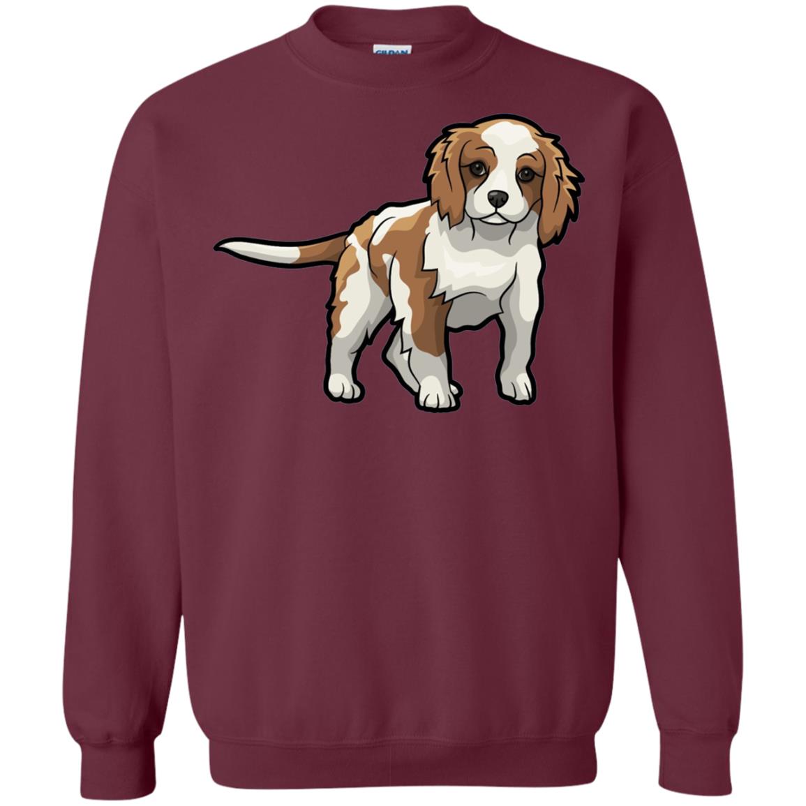 Cute Blenheim Cavalier King Charles Spaniel T-shirt Maroon
