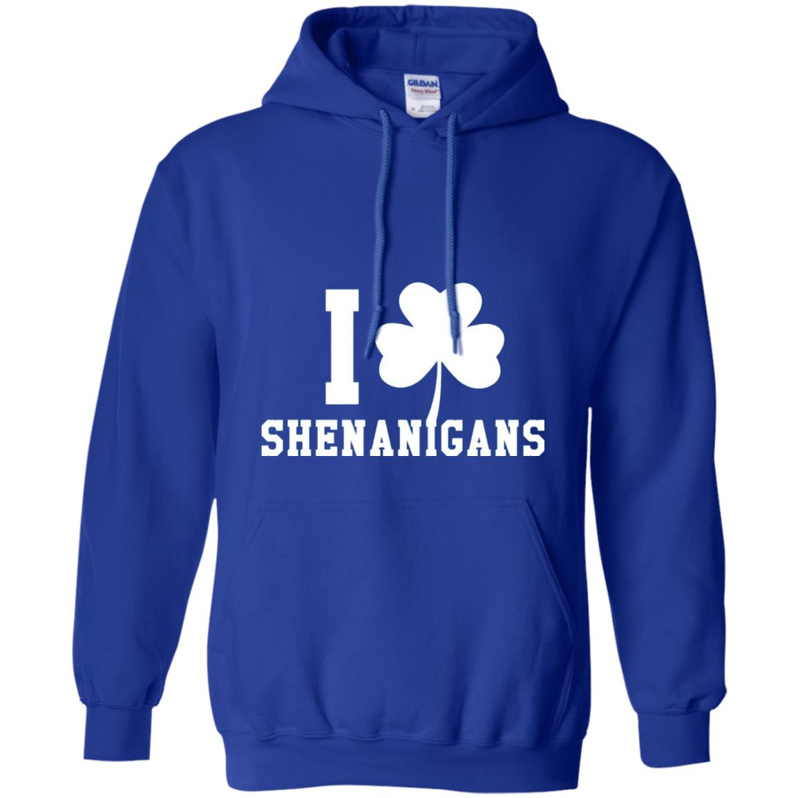 I Love Shenanigans Shamrock Saint Patrick_s Day T-shirt Royal