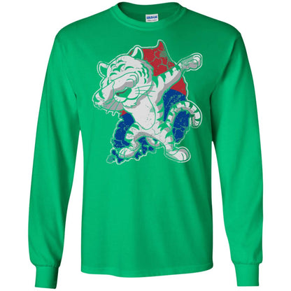 Dabbing White Tiger South Korea Flag T-shirt Irish Green