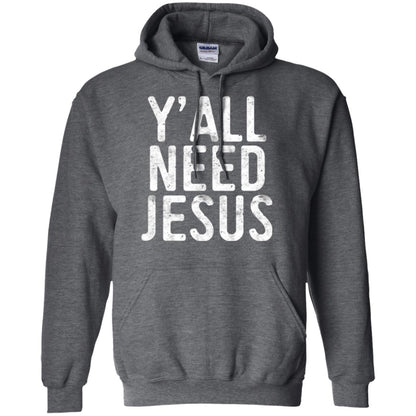 Christian T-shirt Y_all Need Jesus Dark Heather