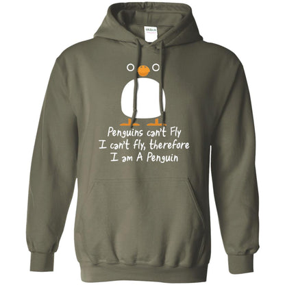 Penguin T-shirt I Can_t Fly Military Green