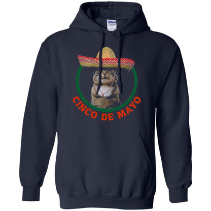 Cinco De Mayo Kitty Cat Funny Cute Meow Sombrero T-shirt Navy
