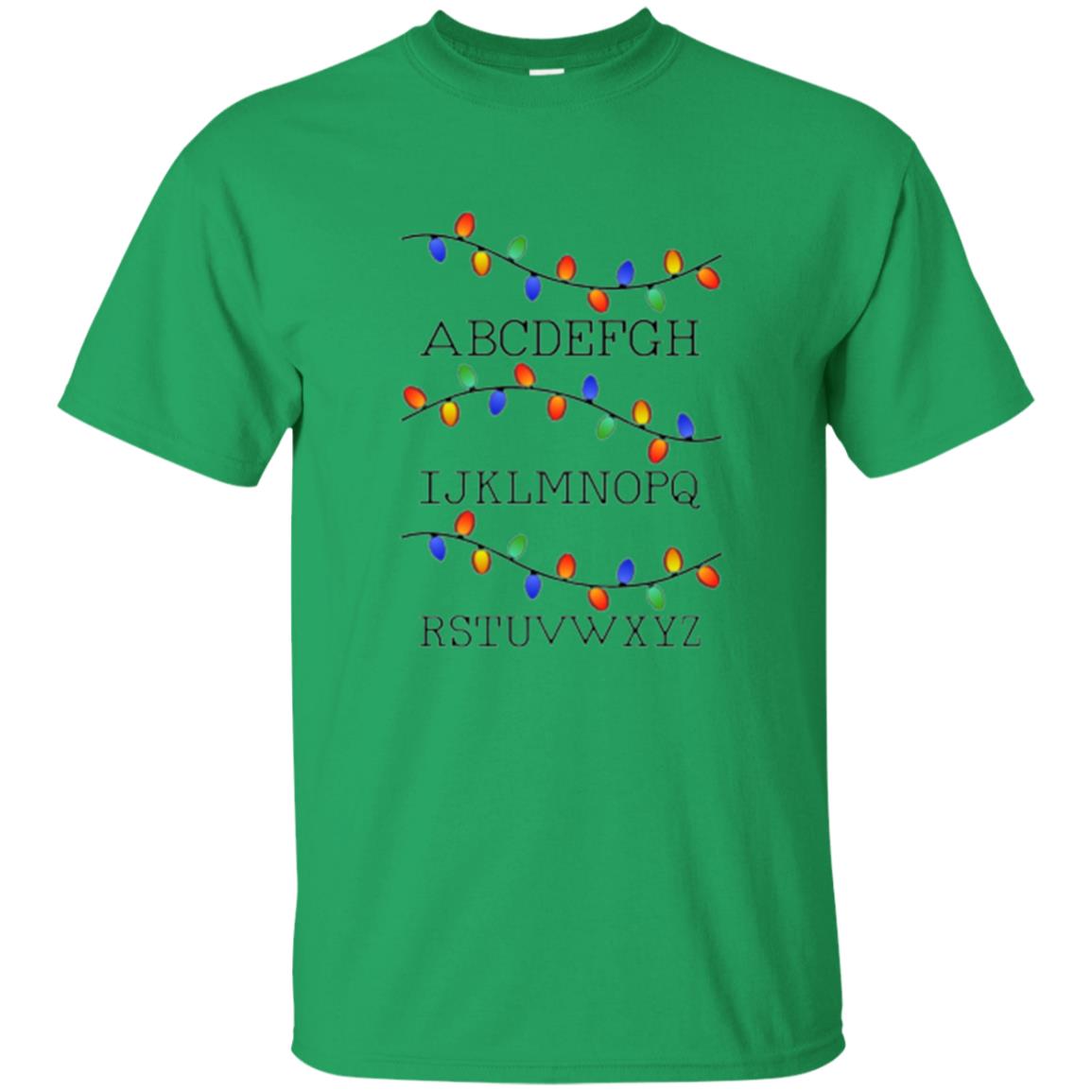 Christmas T-shirt Fairy Lights Irish Green