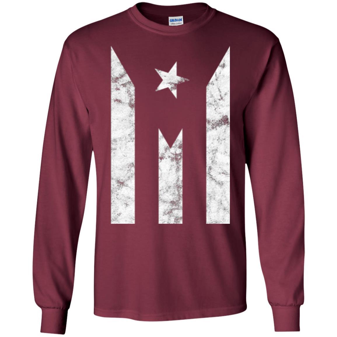 Boricua T-shirt Puerto Rico Black Flag T-shirt Maroon