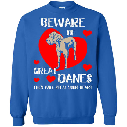 Beware Of Great Danes They Will Steal Your Heart Cute Shirt Royal