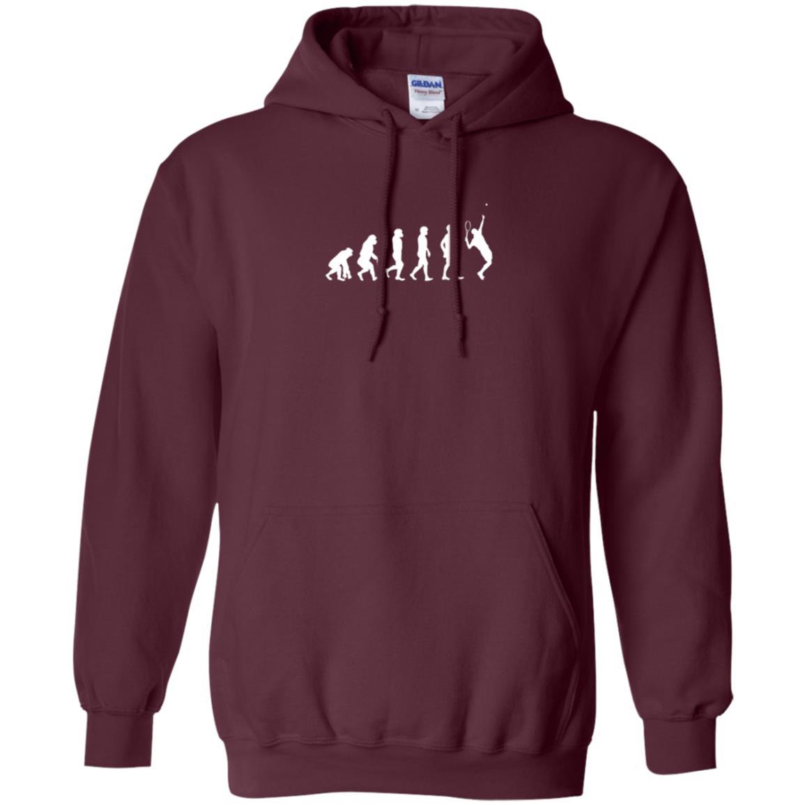 Evolution Of Tennis Player T-shirt Maroon