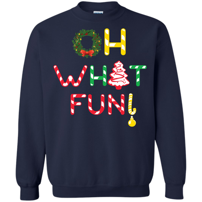Christmas T-shirt Oh What Fun Navy