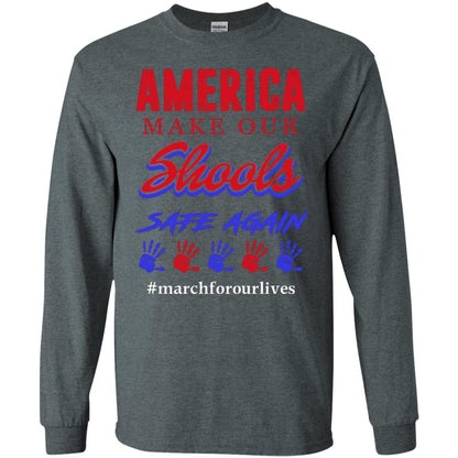 America Make Our Schools Safe Again Dark Heather