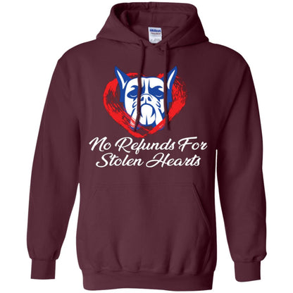 Dog Lover T-shirt No Refunds For Stolen Hearts Maroon