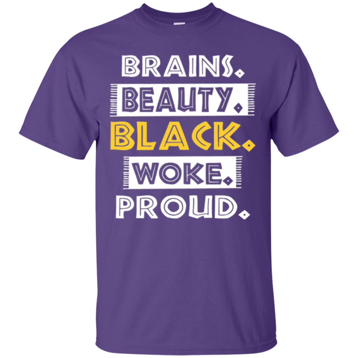 Educated Melanin T-shirt Brains Beauty Black Woke Proud Purple