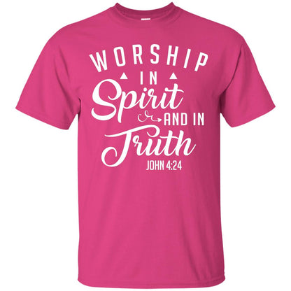 Christian T-shirt Worship In Spirit And In Truth Heliconia