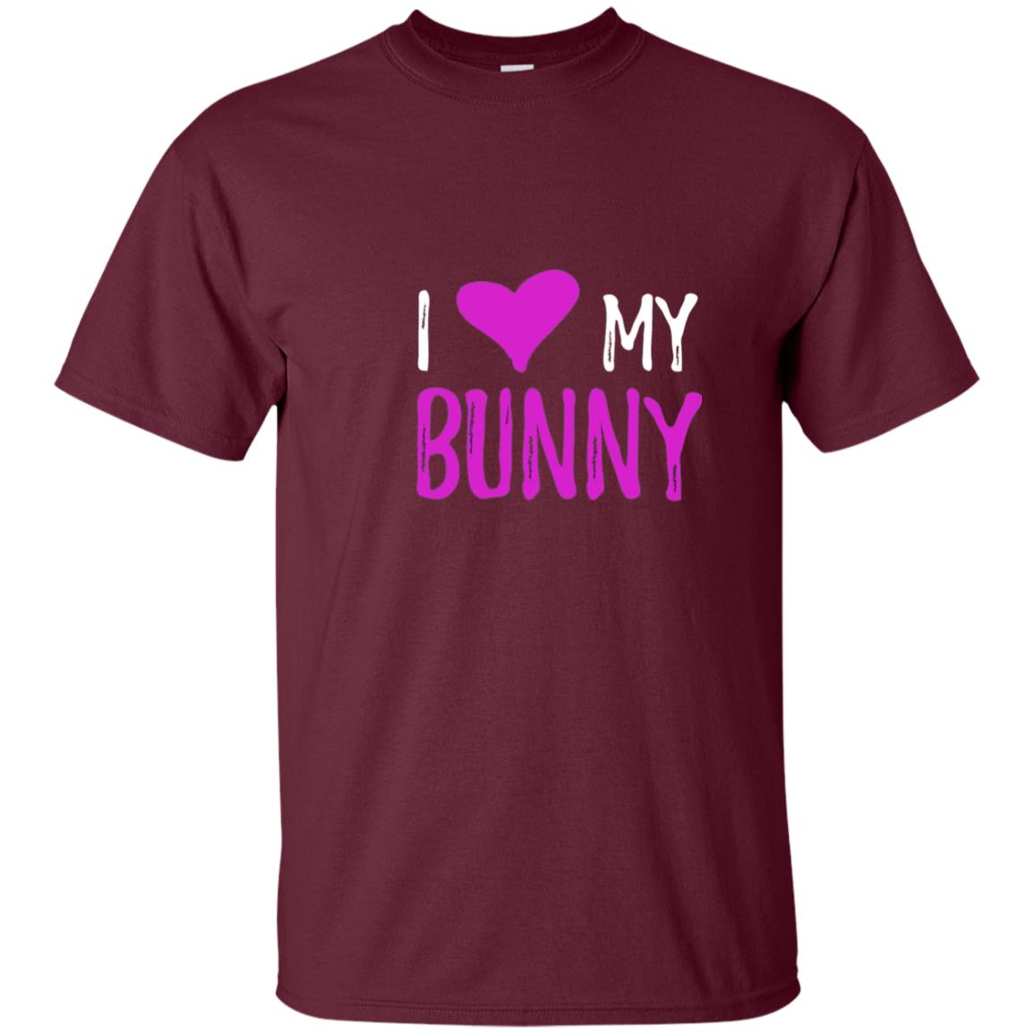 Bunny Rabbit Mom Shirt I Love My Bunny Maroon