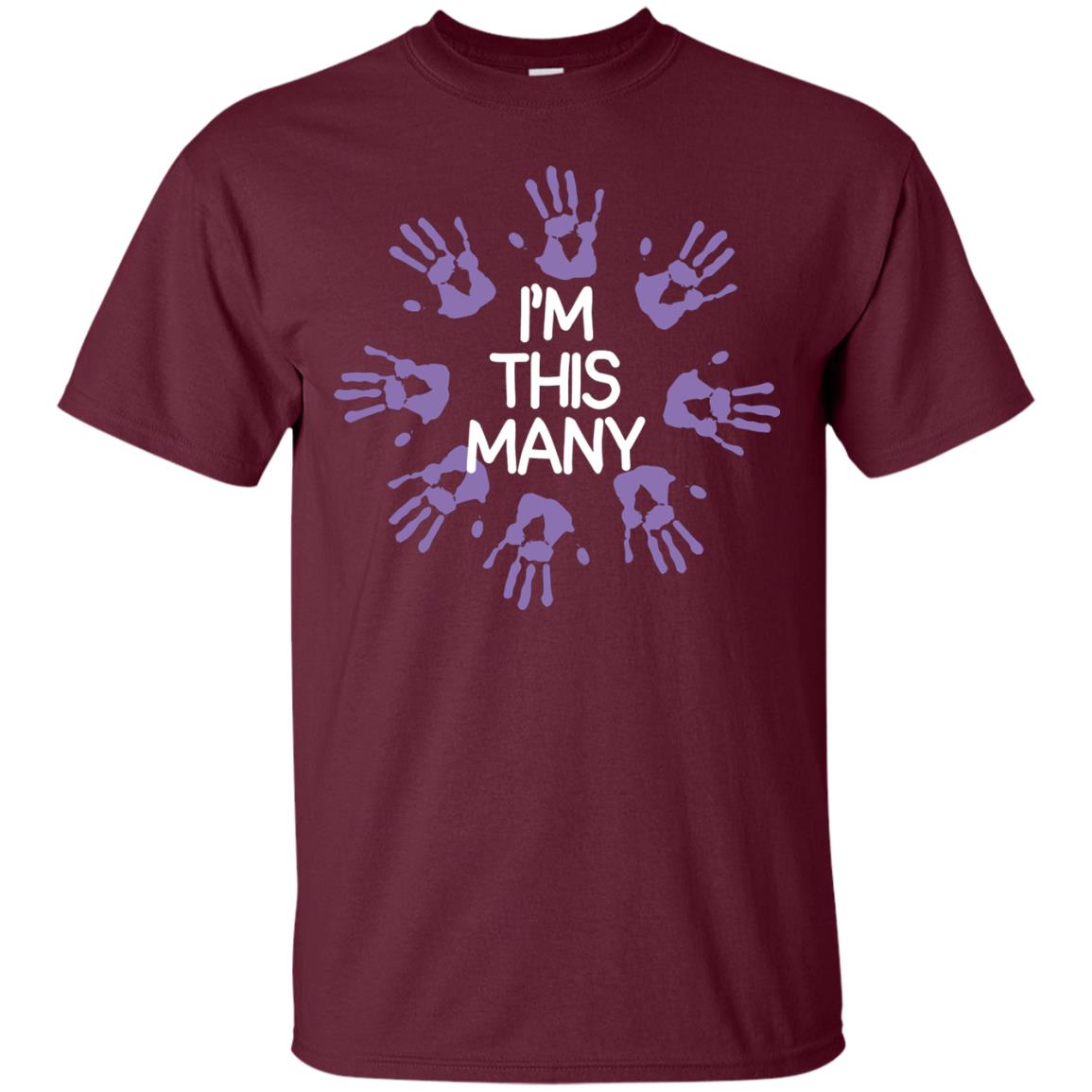 I_m This Many 40th Birthday Shirt Maroon