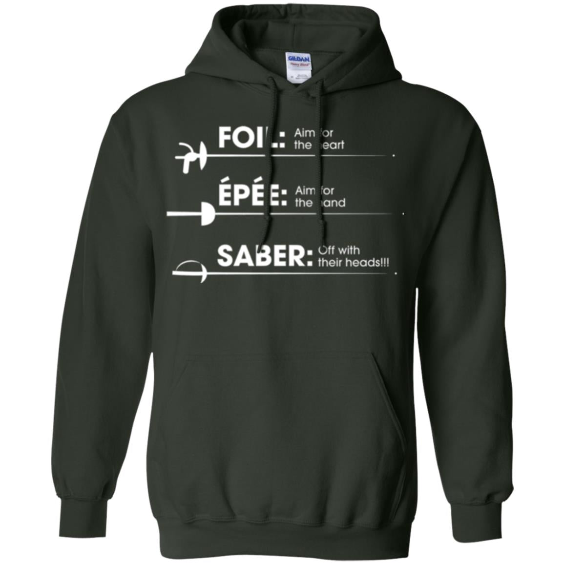 Fencing T-shirt Foil Saber Definition Forest Green
