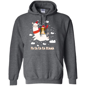 Fa La La La Llama With Beagle X-mas Gift ShirtG185 Gildan Pullover Hoodie 8 oz.